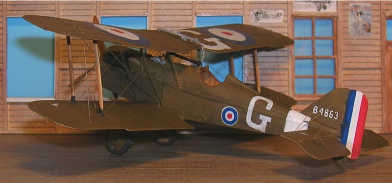 This is the Roden 1/48 SE5a  kit #416  marked as the machine C.1149 as flown by Capt. Grinnell-Milne while he served with and commanded RAF #56 Sqdn.  After hostilities he had his machine's fuselage painted red.  The name "Schweinhund" recalled the days when Grinnell-Milne was a POW in 1915.